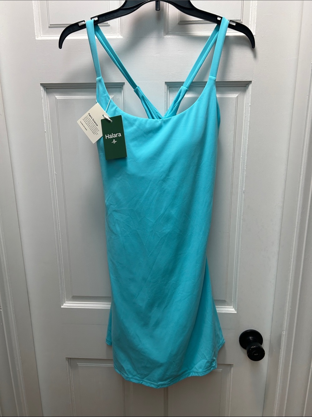 HALARA Bright Aqua Strappy Athletic Dress